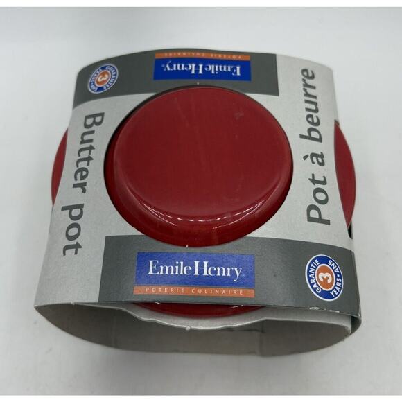 Emile Henry Butter Pot Red‎ William Sonoma NEW - Picture 3 of 6